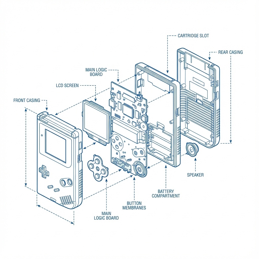 Gameboy Exploded View